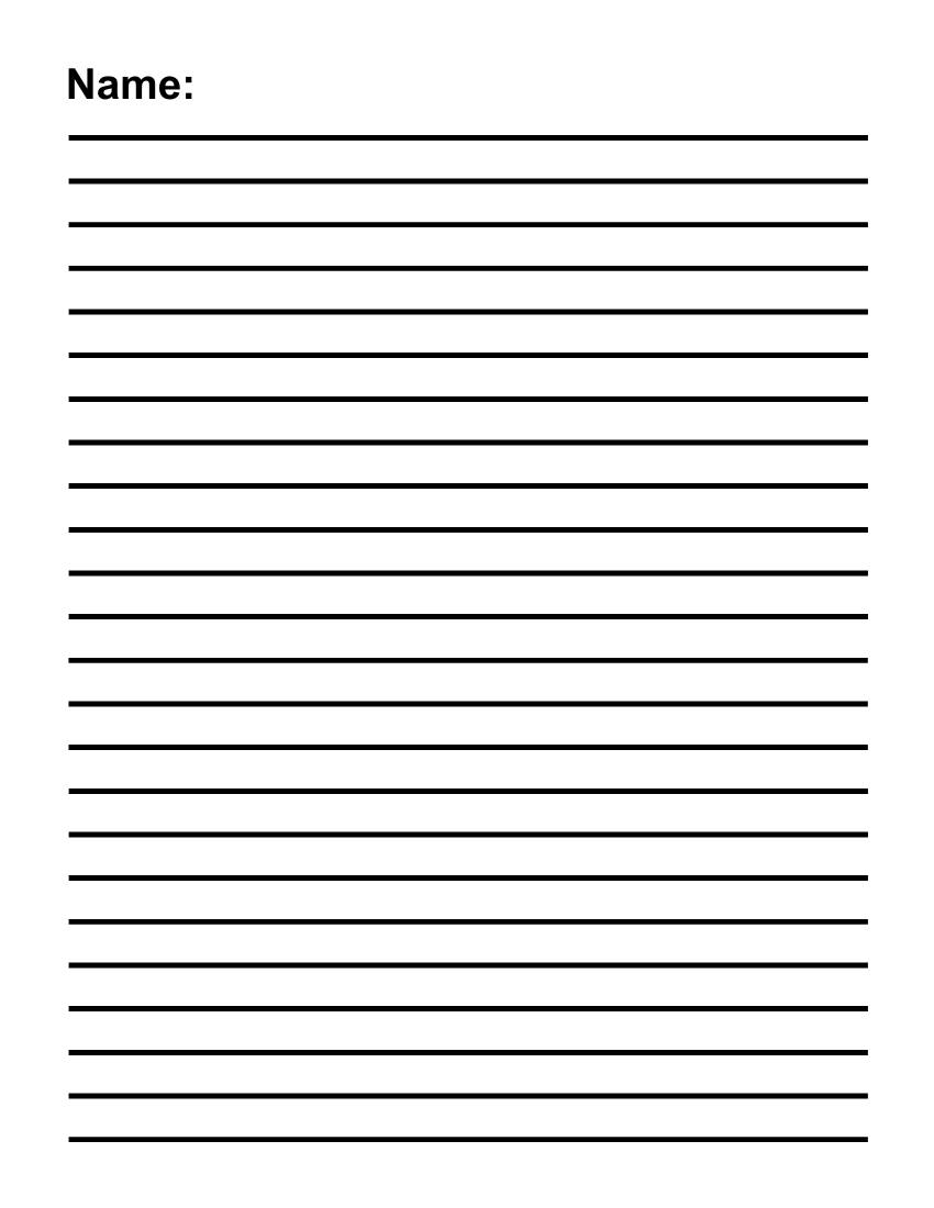 Bold Lined Paper