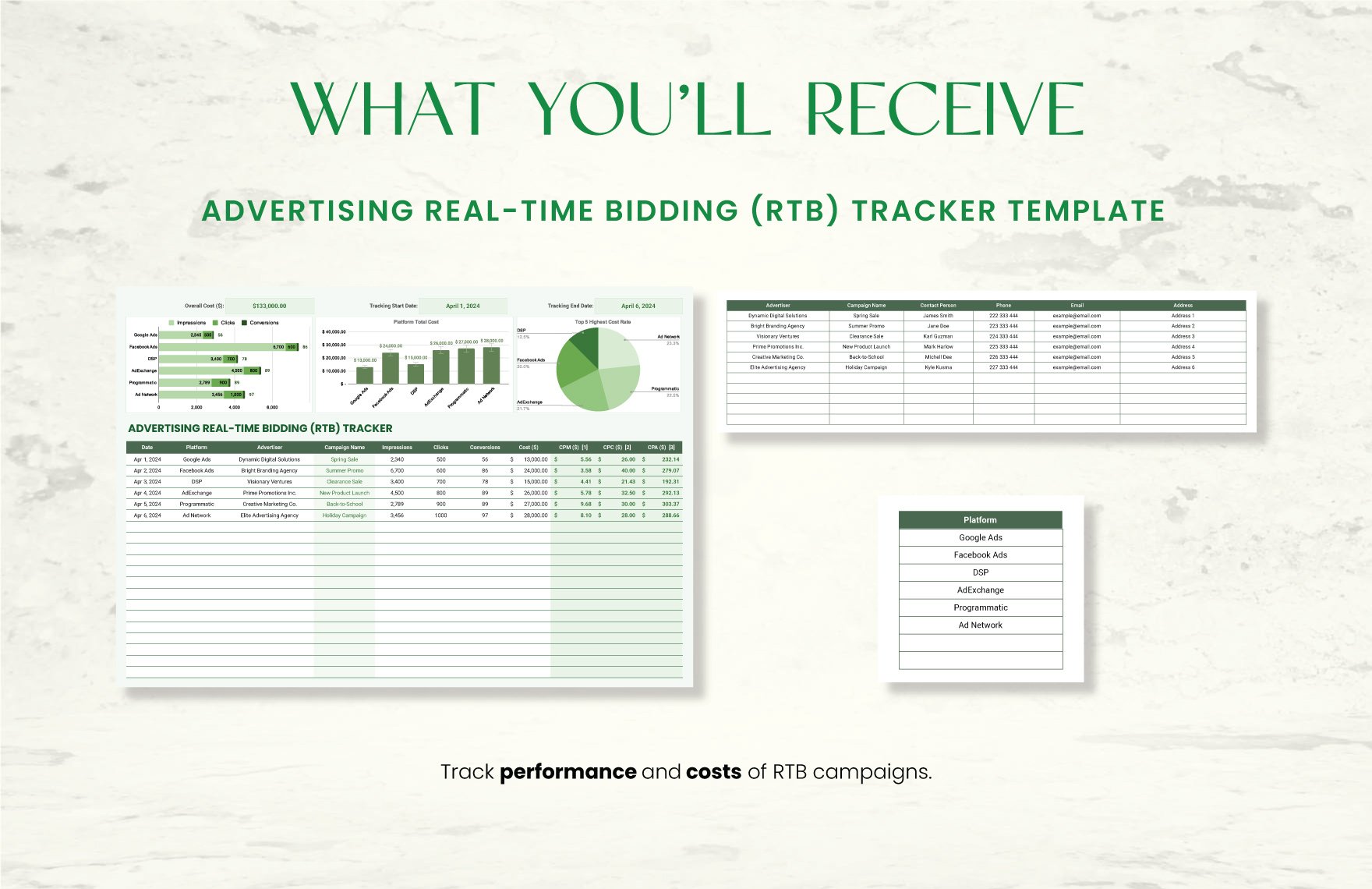 Advertising Real-Time Bidding (RTB) Tracker Template