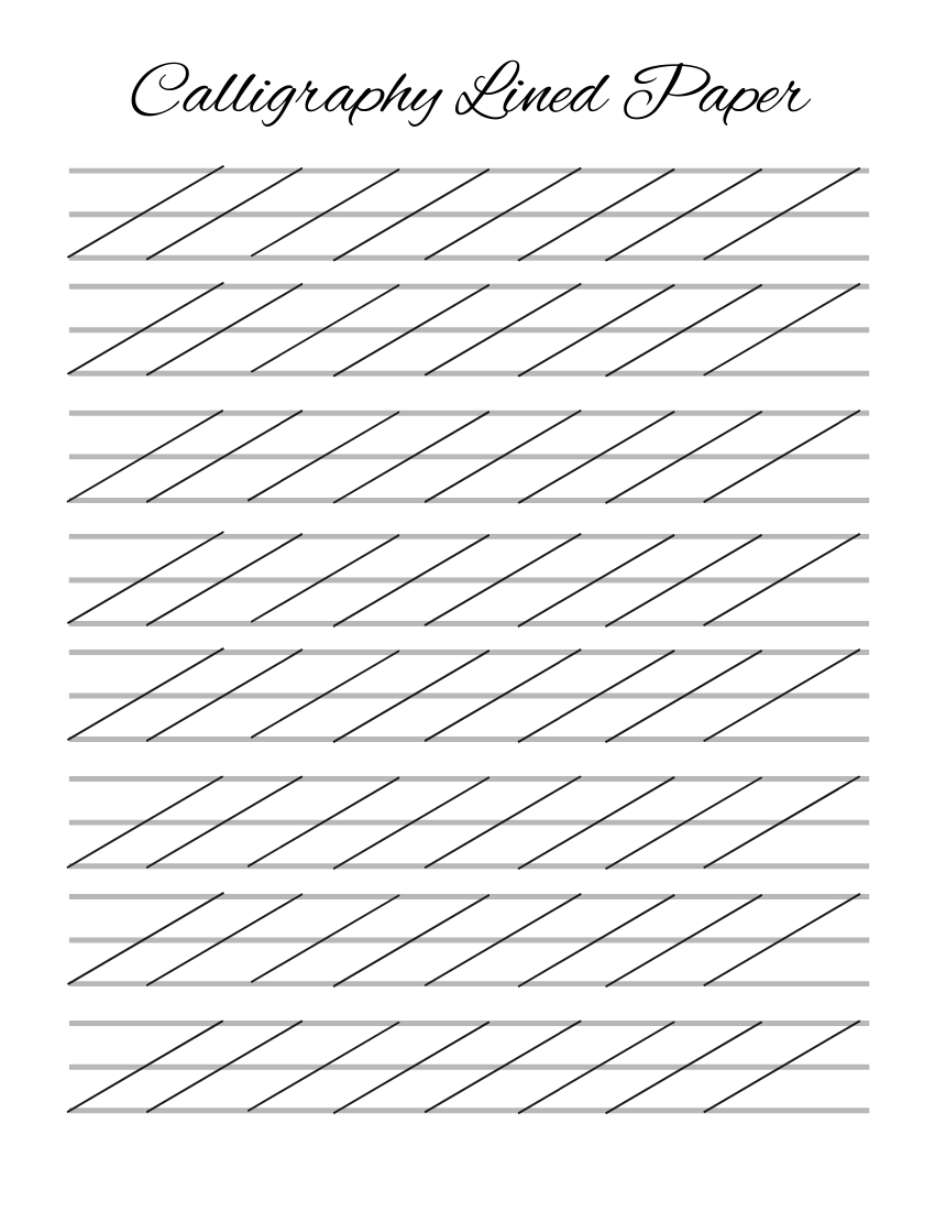 Free Calligraphy Lined Paper Template - Edit Online & Download | Template.net