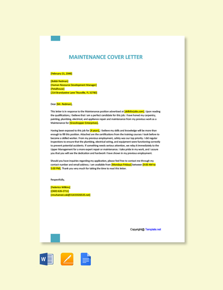 63+ FREE Maintenance Templates - PDF | Word | Excel | PSD | Google Docs ...