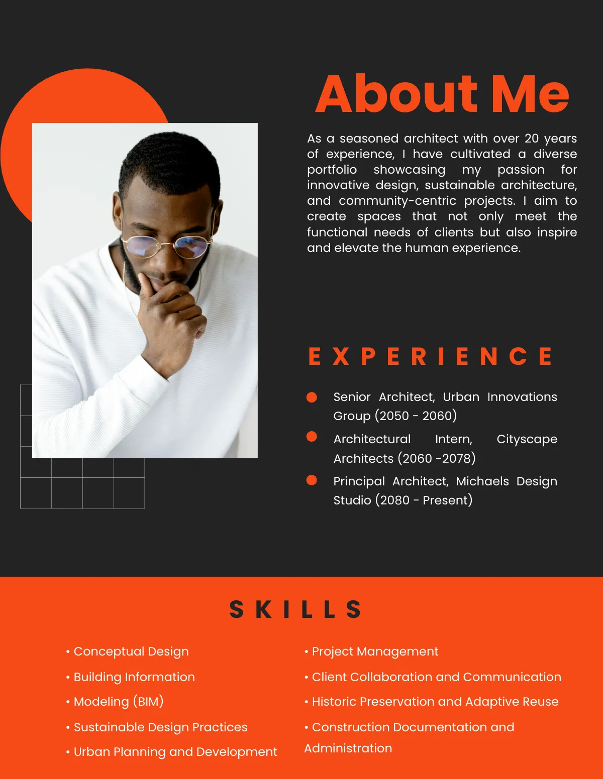 Free Minimalist Portfolio Template to Edit Online