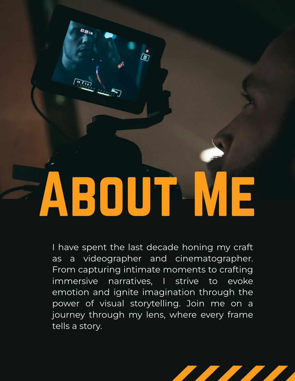 Free Videographer Portfolio Template to Edit Online