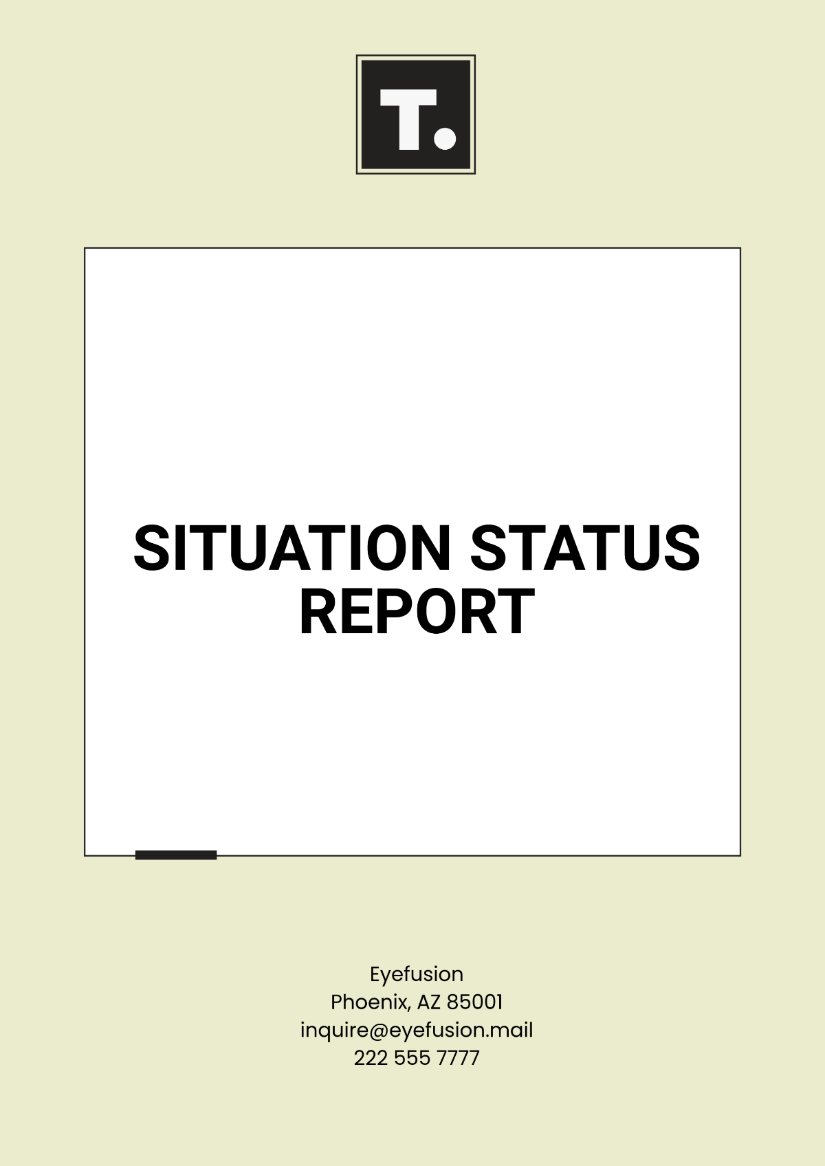 Free Situation Status Report Template