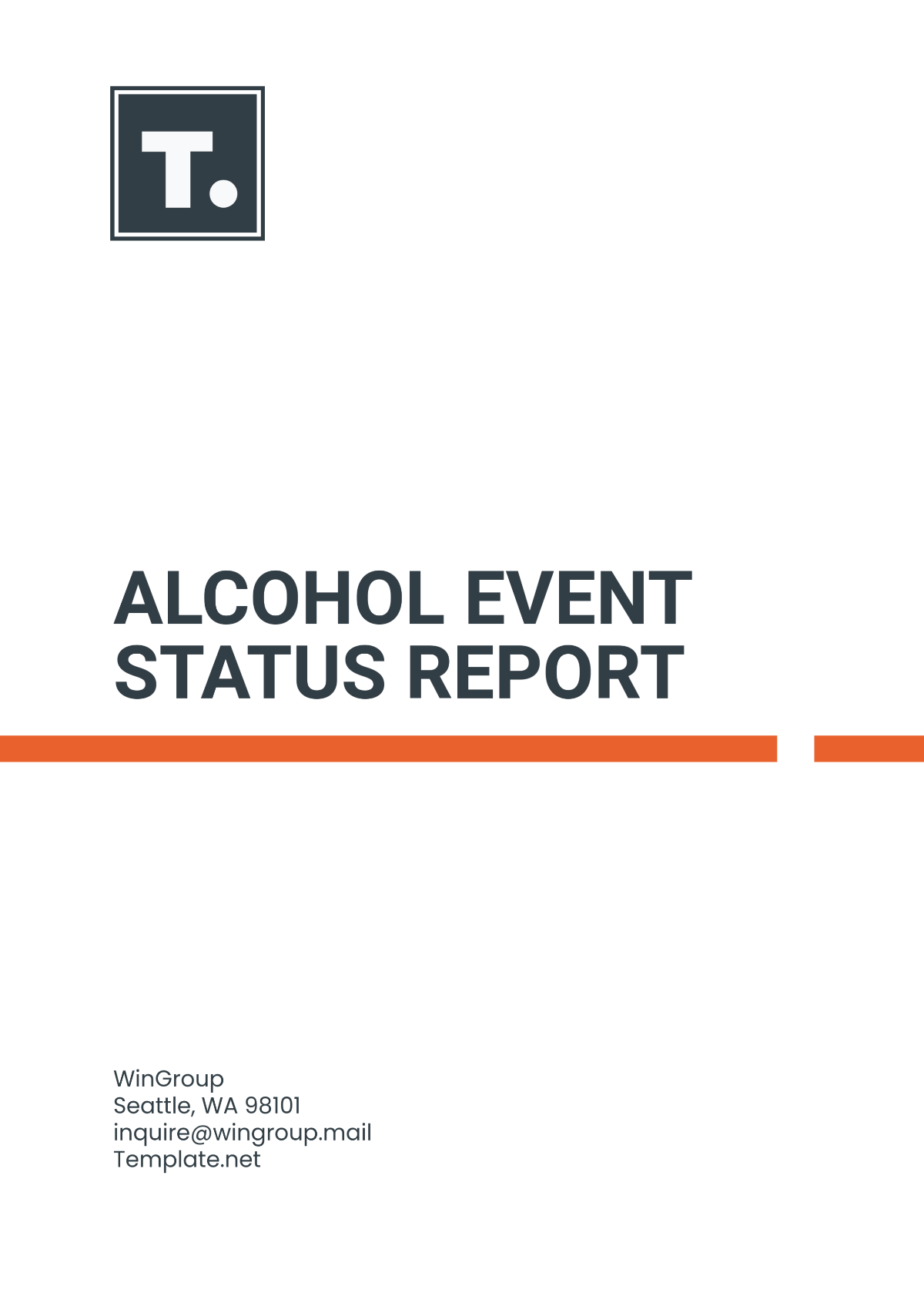 Free Alcohol Event Status Report Template