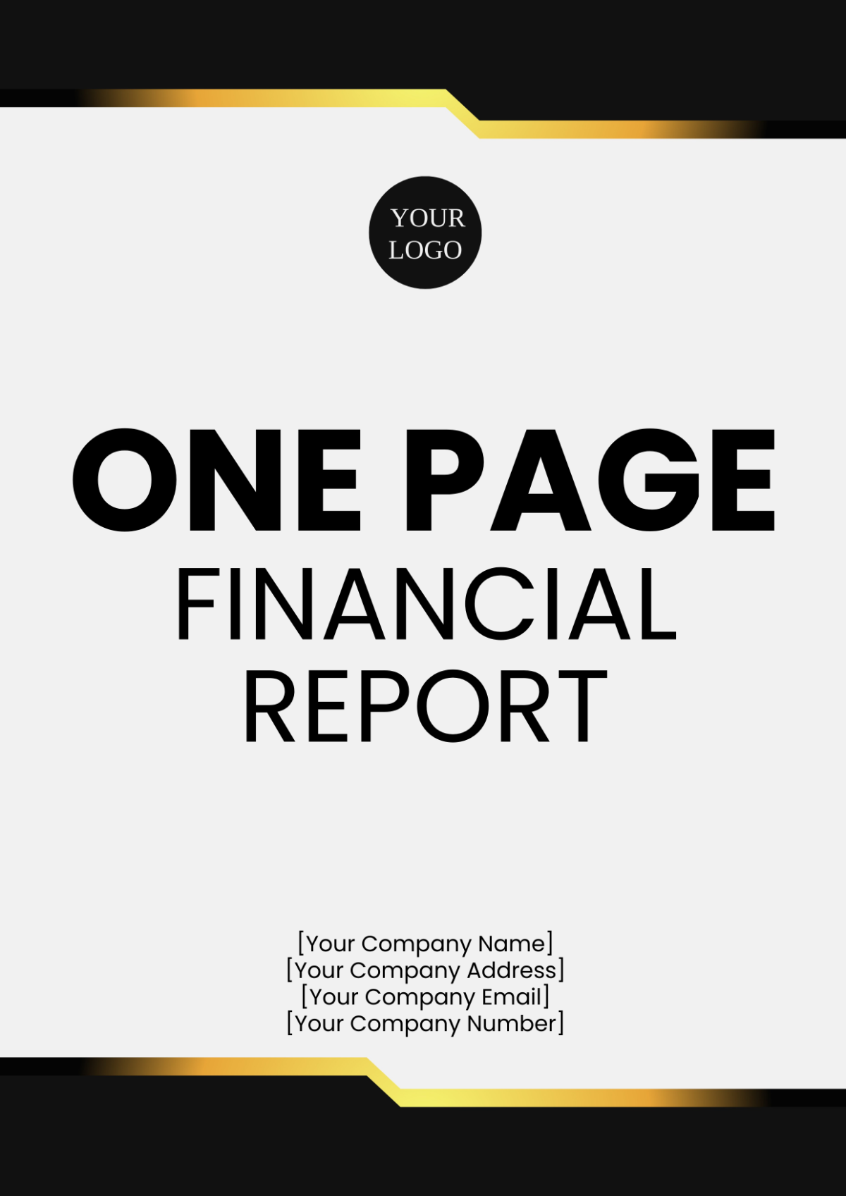 One Page Financial Report Template - Edit Online & Download