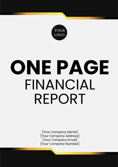 Free One Page Financial Report Template to Edit Online