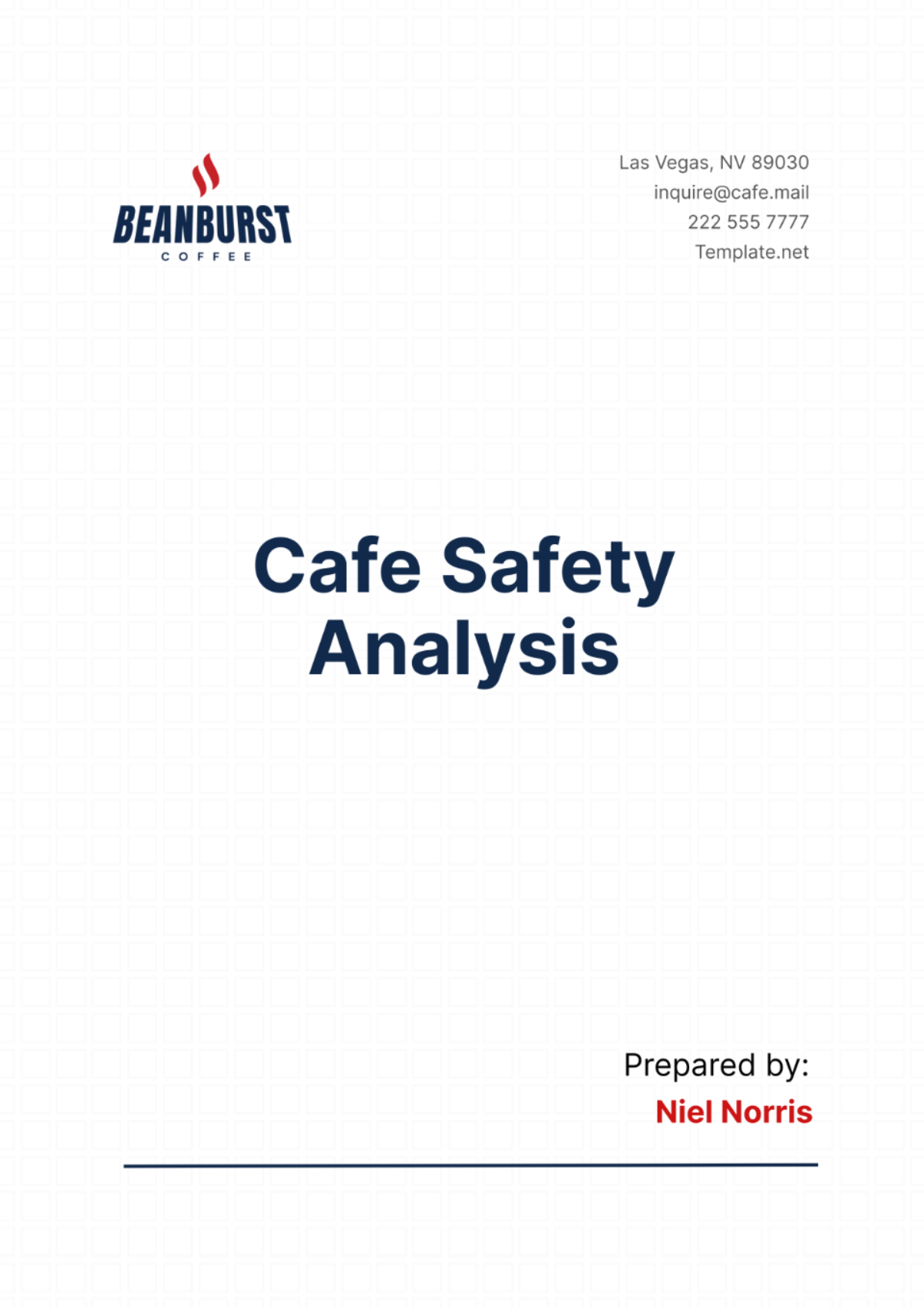 Cafe Safety Analysis Template - Edit Online & Download