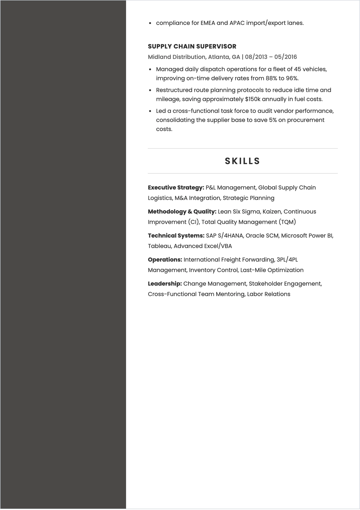Free Business Administration MBA ATS Resume Template