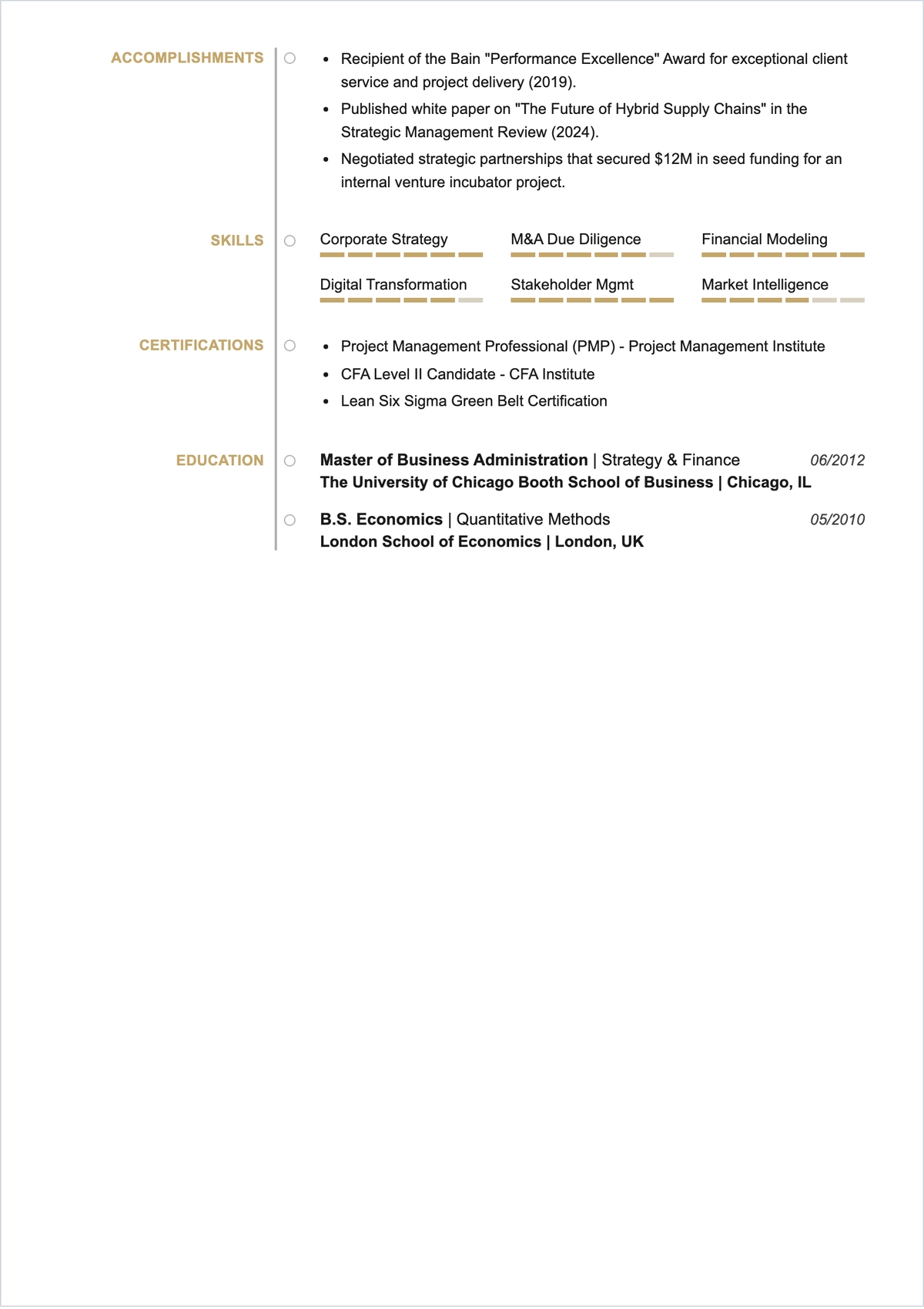 Free Professional MBA ATS Resume Template, AI Resume Builder