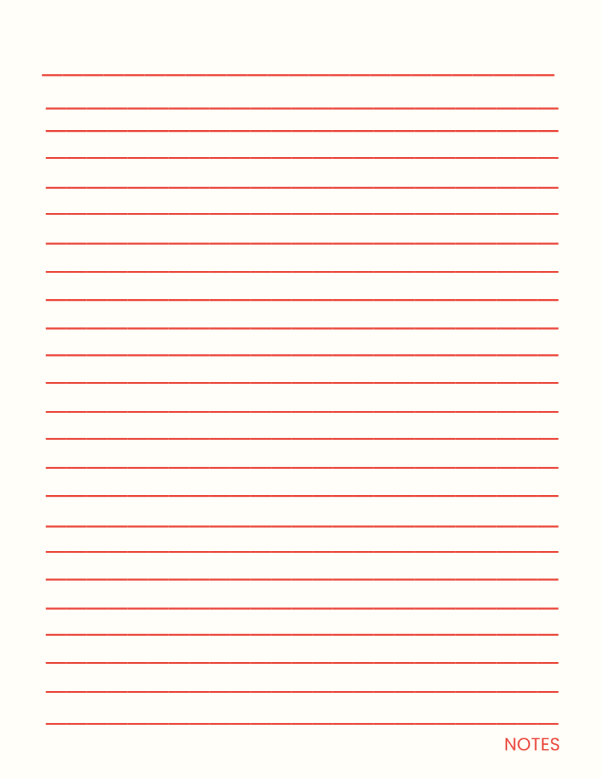 Red Lined Paper