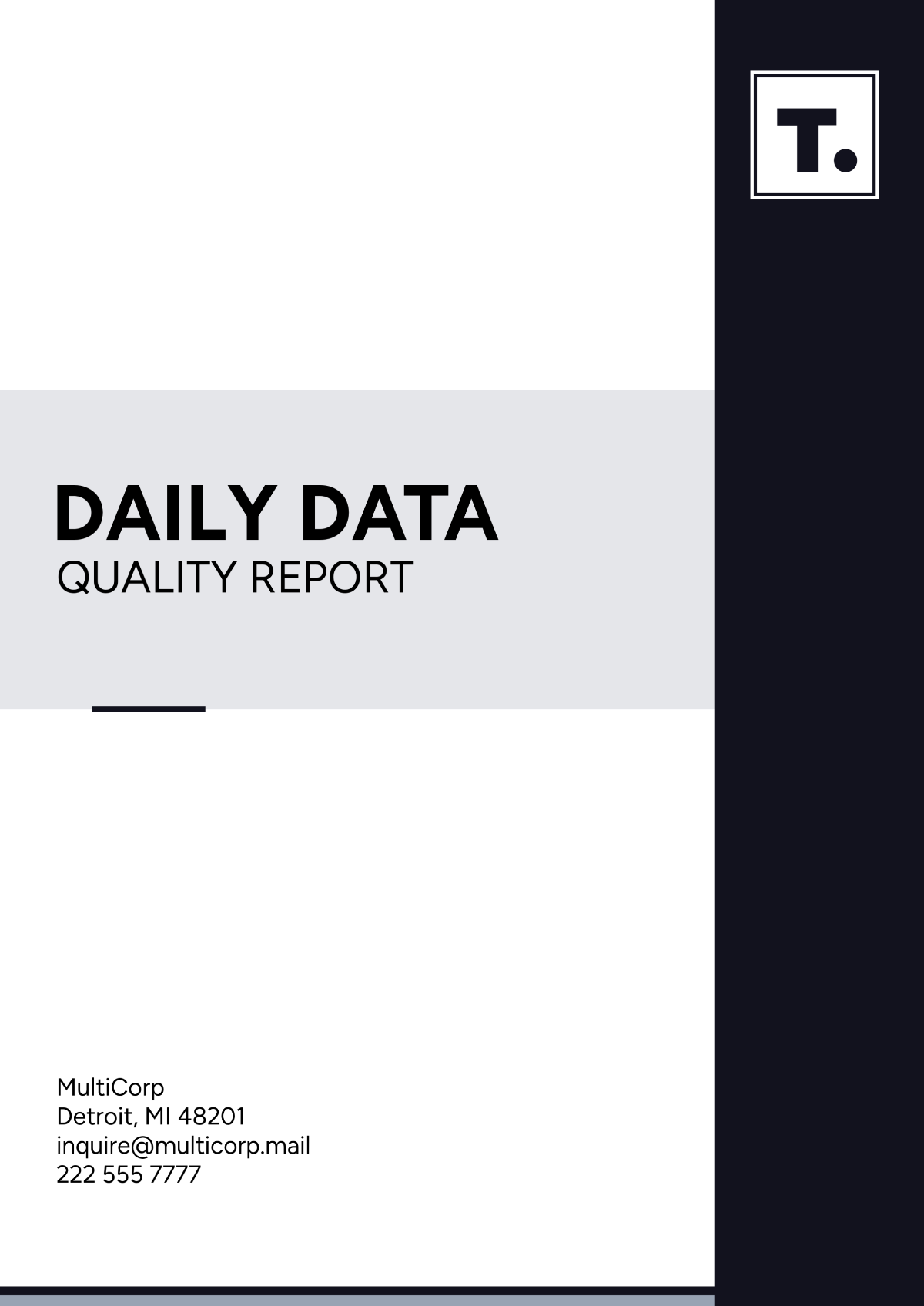 Daily Data Quality Report Template - Edit Online & Download