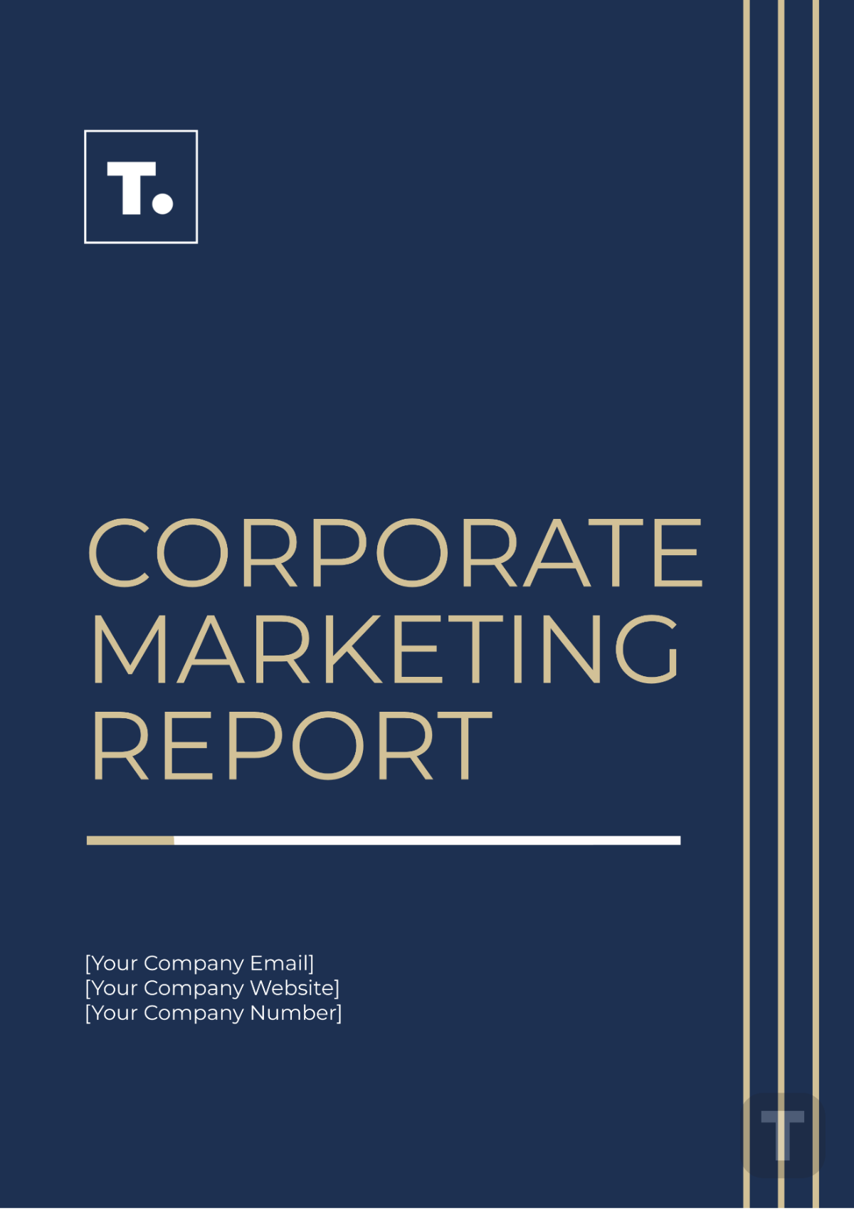 Corporate Marketing Report Template - Edit Online & Download