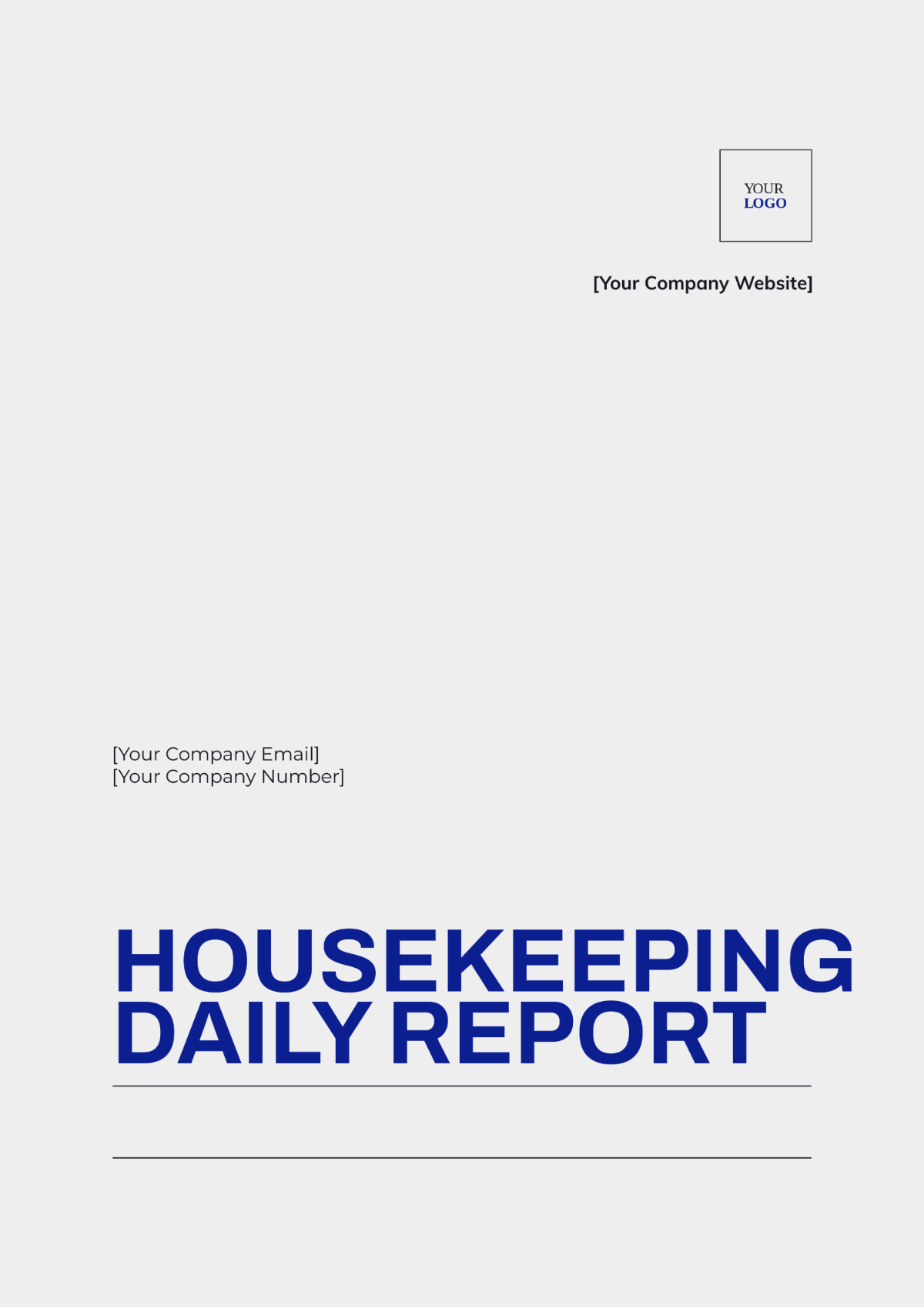 Housekeeping Daily Report Template - Edit Online & Download