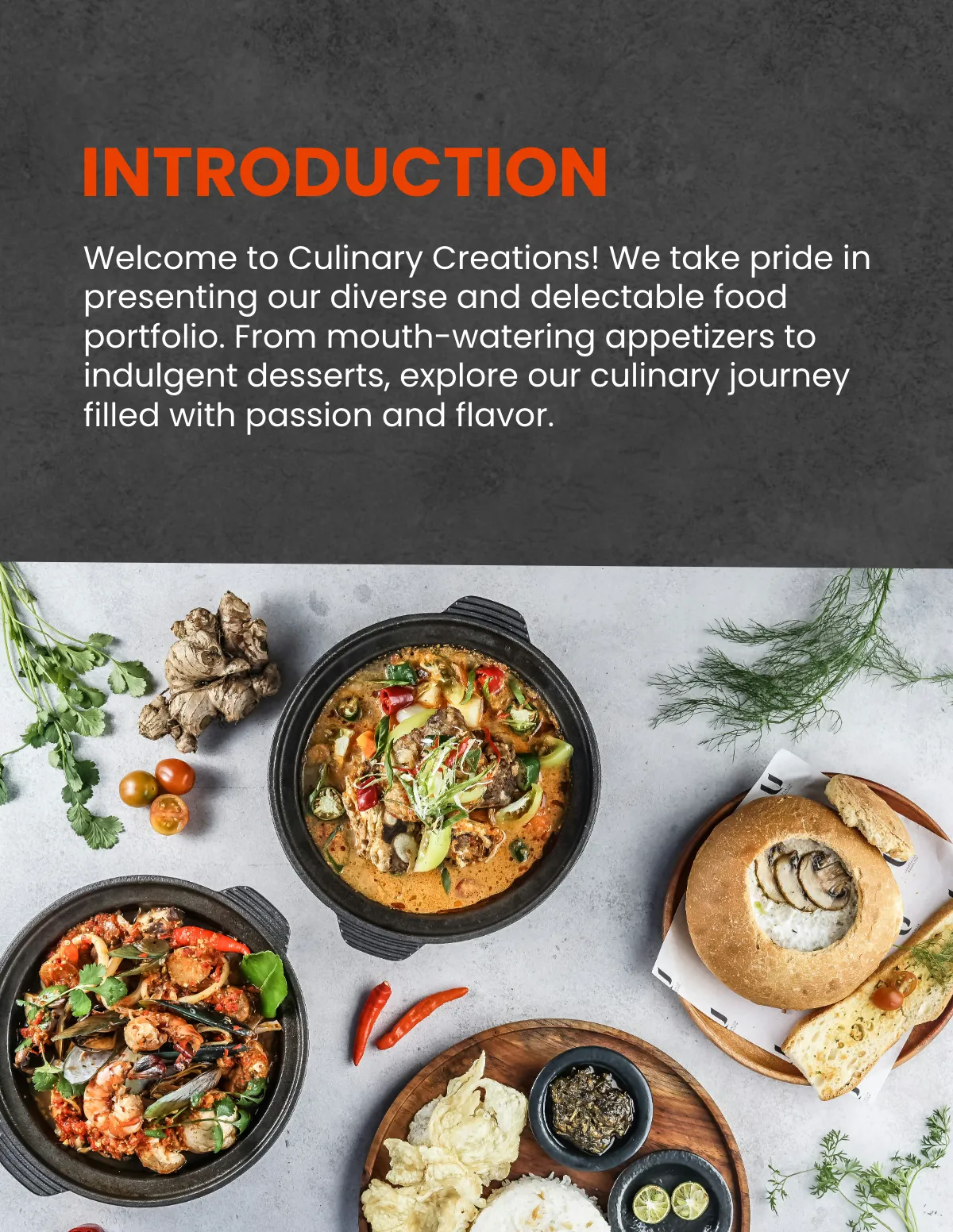 Free Food Portfolio Template to Edit Online