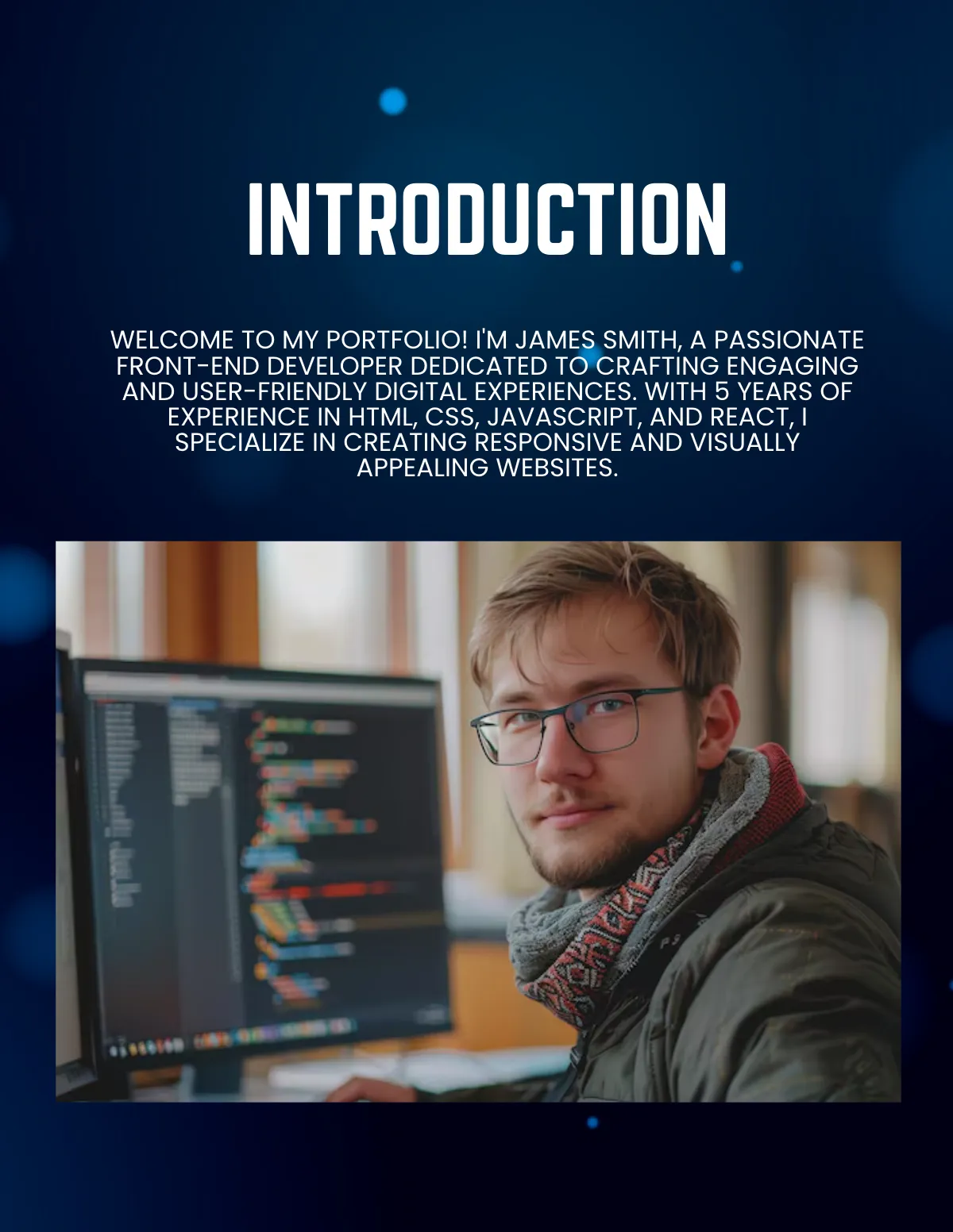 Free Front End Developer Portfolio Template to Edit Online