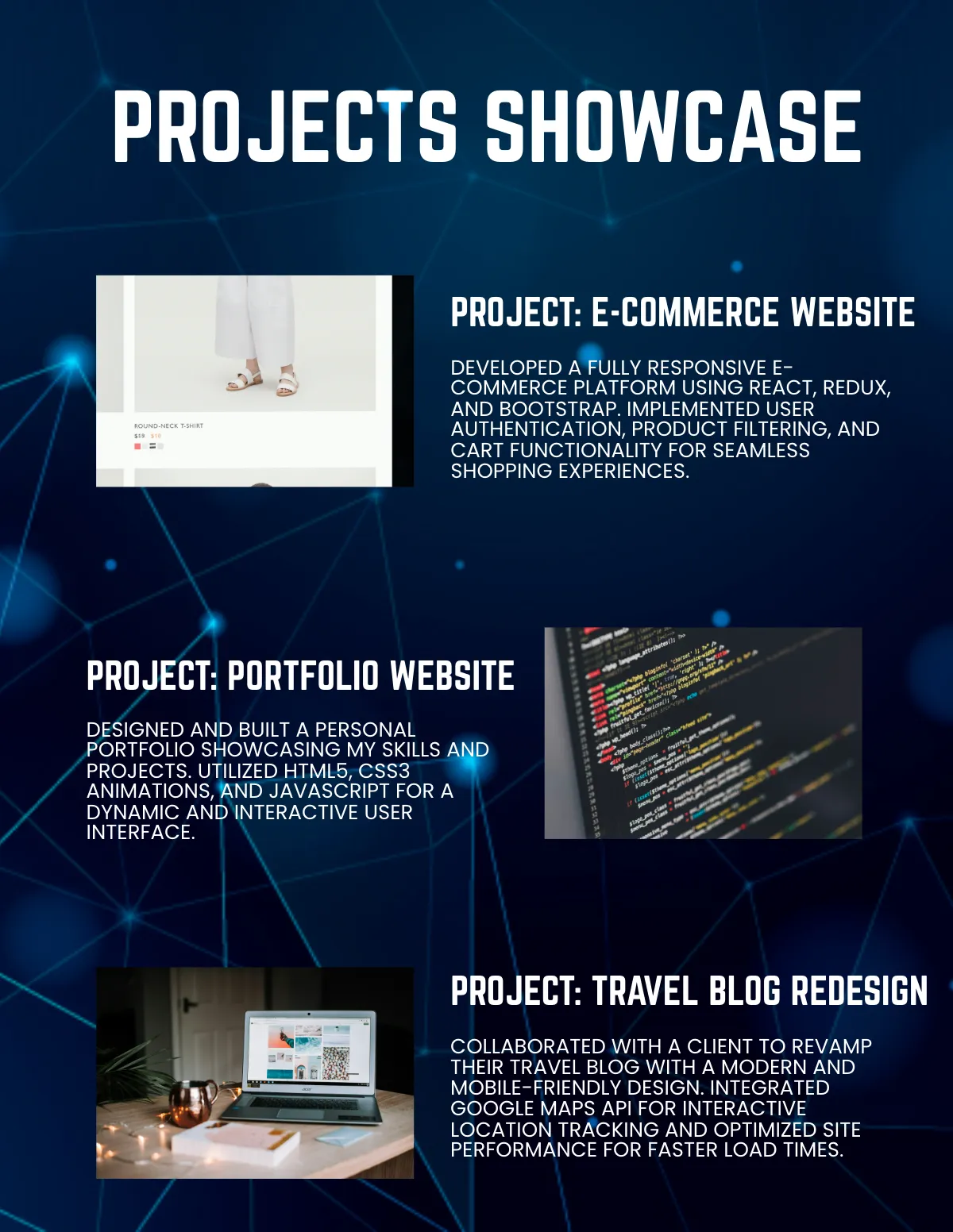 Free Front End Developer Portfolio Template to Edit Online