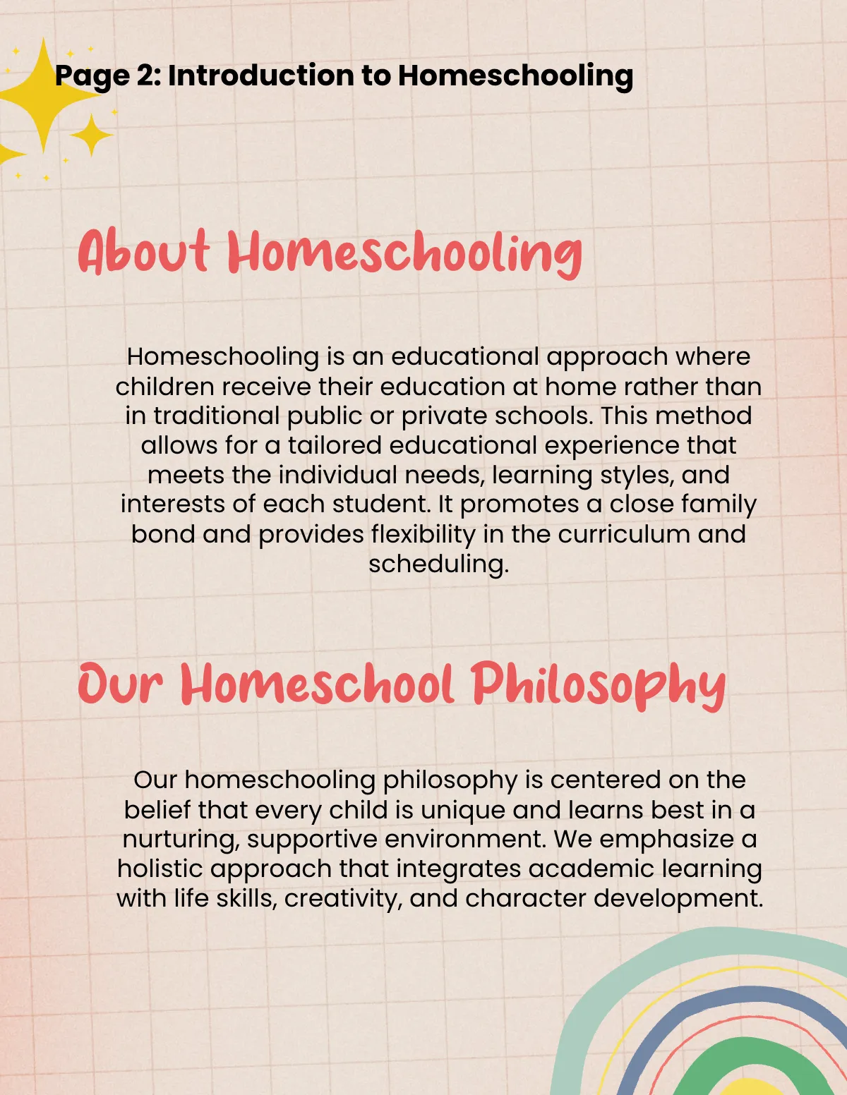 Free Homeschool Portfolio Template to Edit Online