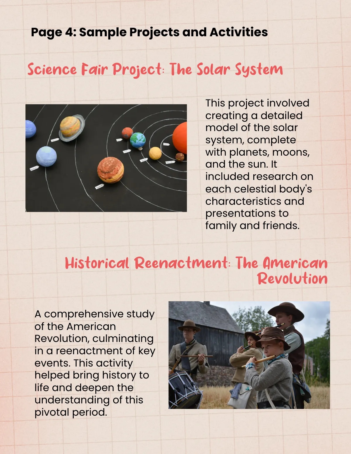 Free Homeschool Portfolio Template to Edit Online