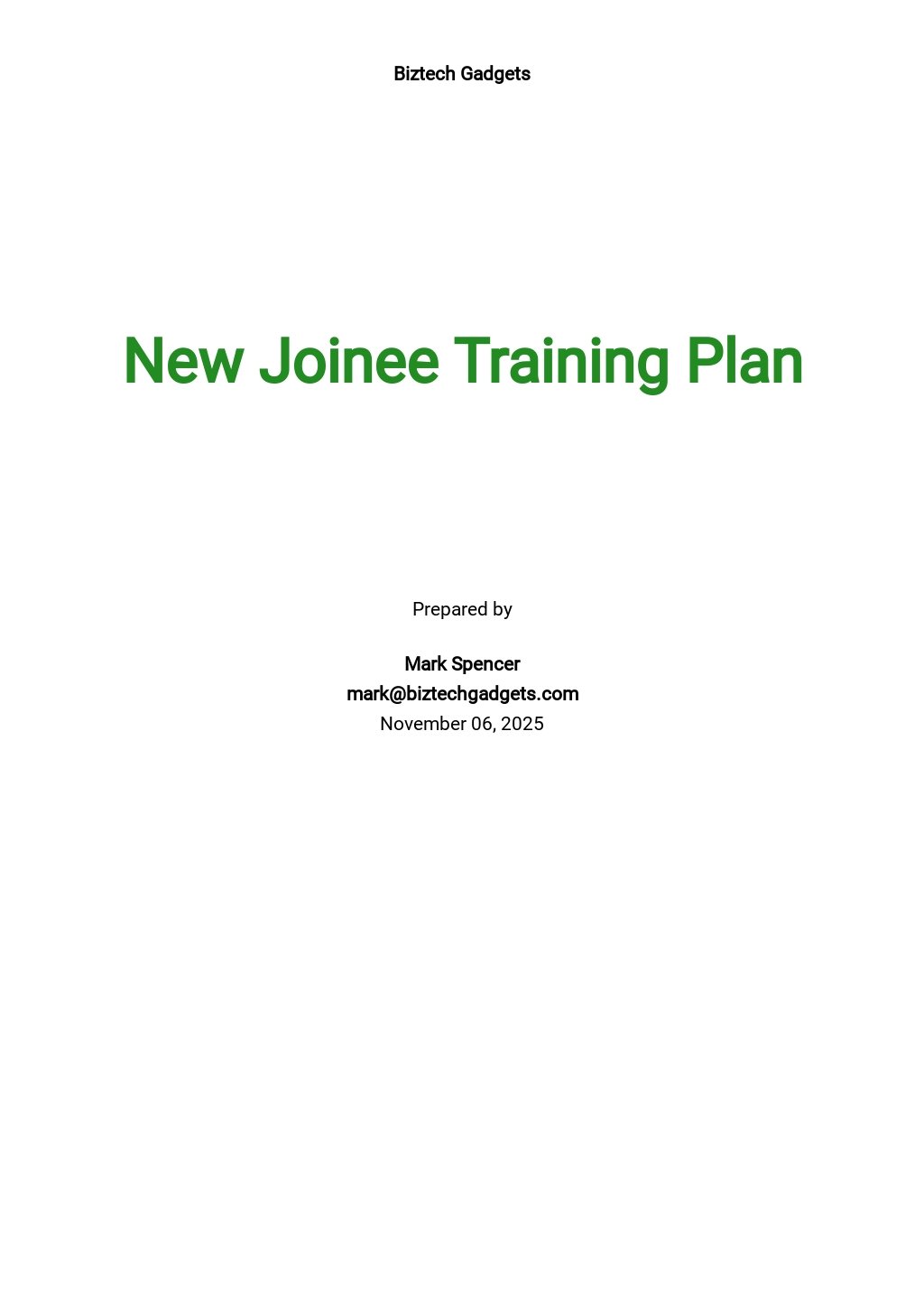 New Joinee Training Plan Template.jpe