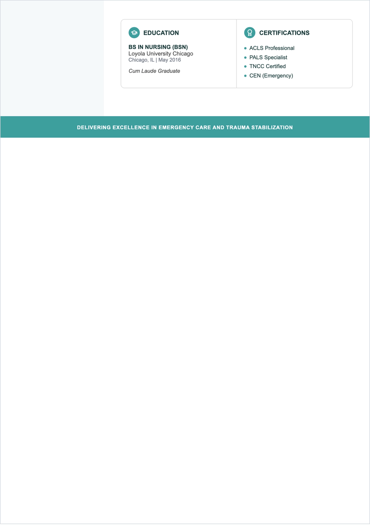 Free Medical ATS Resume Template, AI Resume Builder
