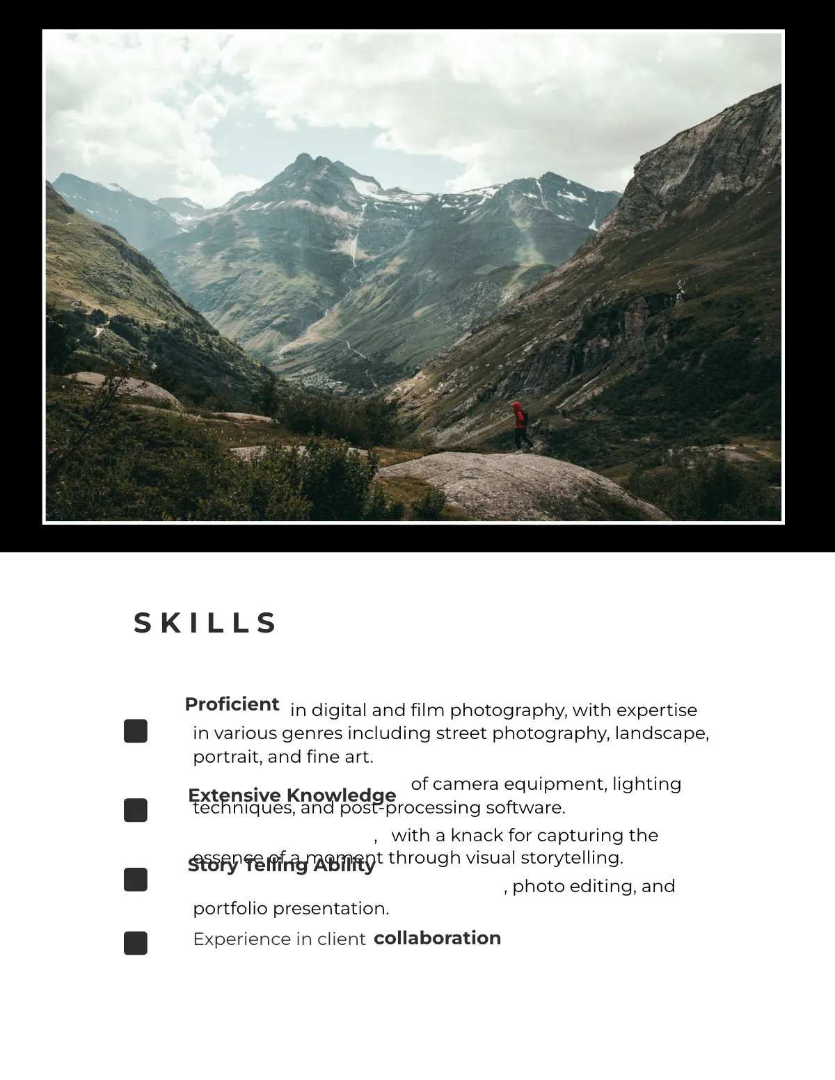 Free Photo Album Portfolio Template to Edit Online