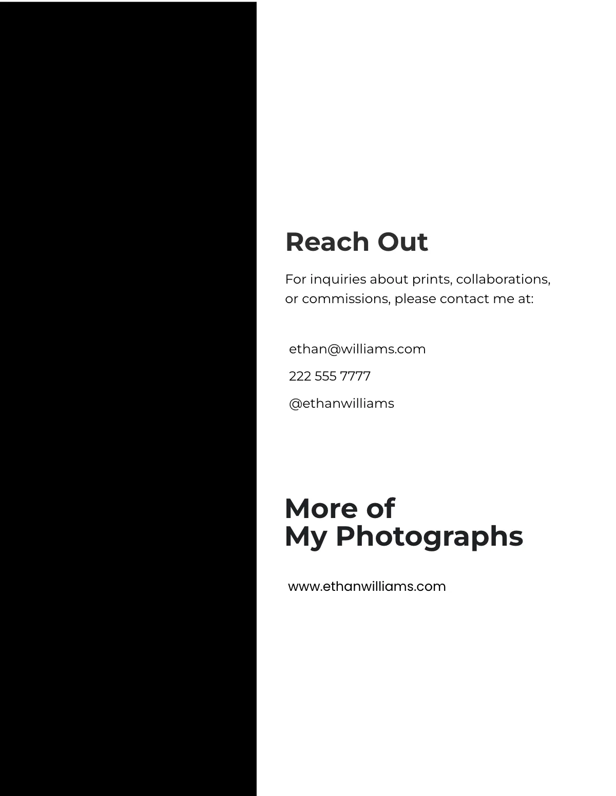 Free Photo Album Portfolio Template to Edit Online