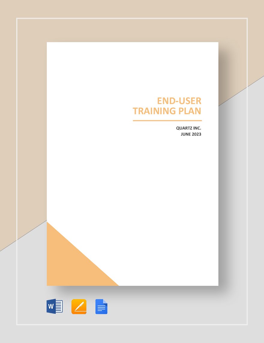 End-user Training Plan Template
