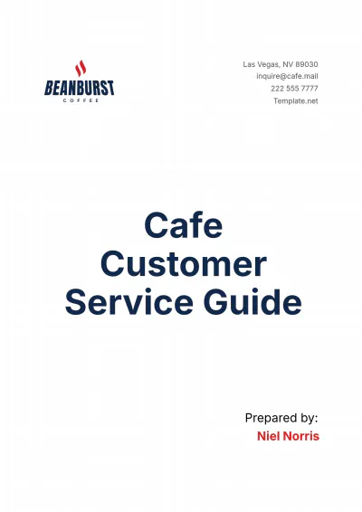 Free Cafe Customer Service Guide Template to Edit Online