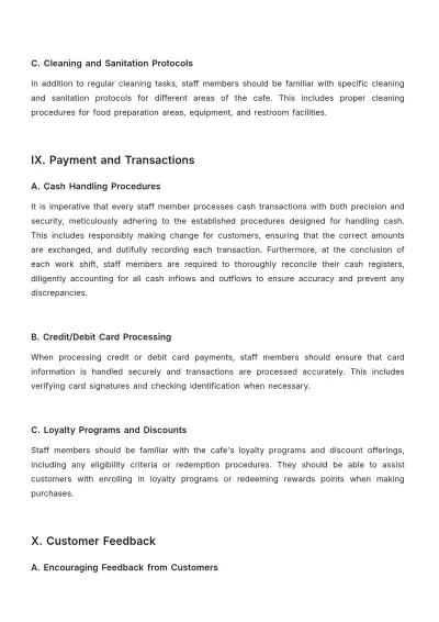Free Cafe Customer Service Guide Template to Edit Online