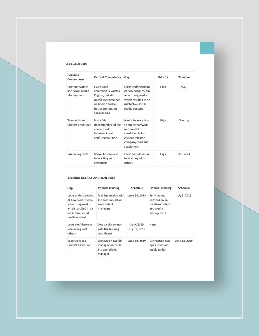 Communication and Training Plan Template - Google Docs, Word, Apple ...