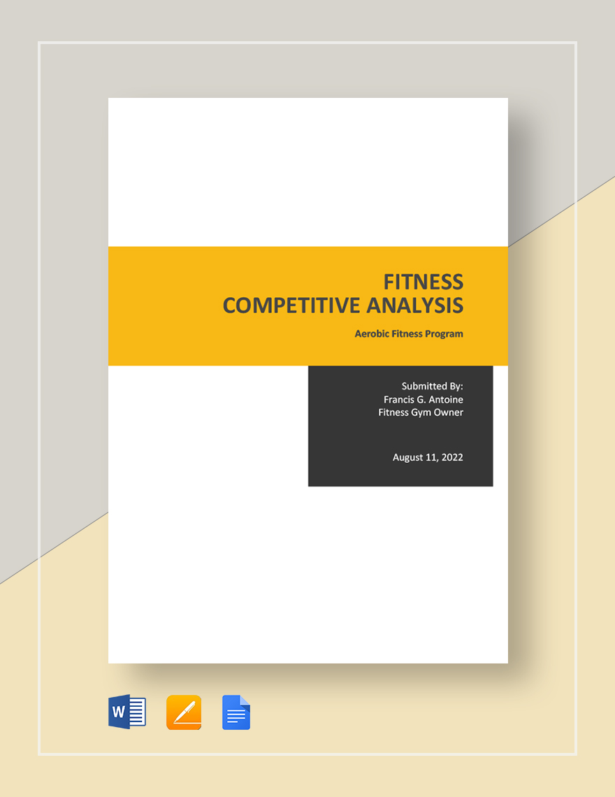 Fitness Competitive Analysis Template