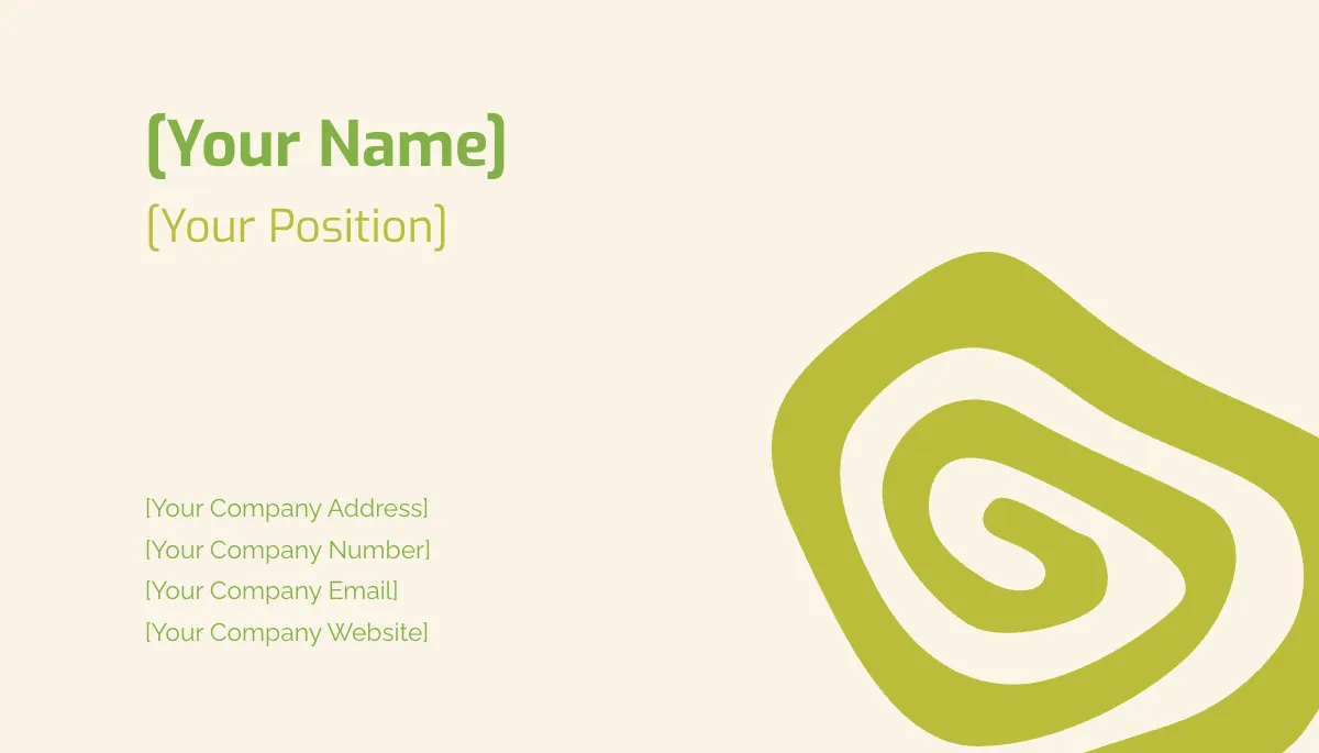 Free Organic Business Card Template to Edit Online