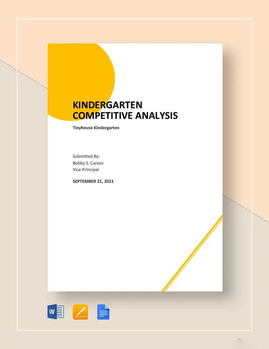 Kindergarten Competitive Analysis Template