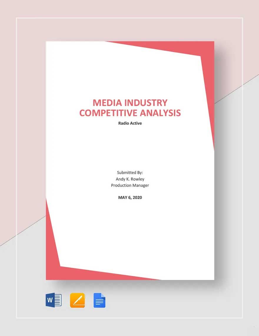 Media Industry Competitive Analysis Template
