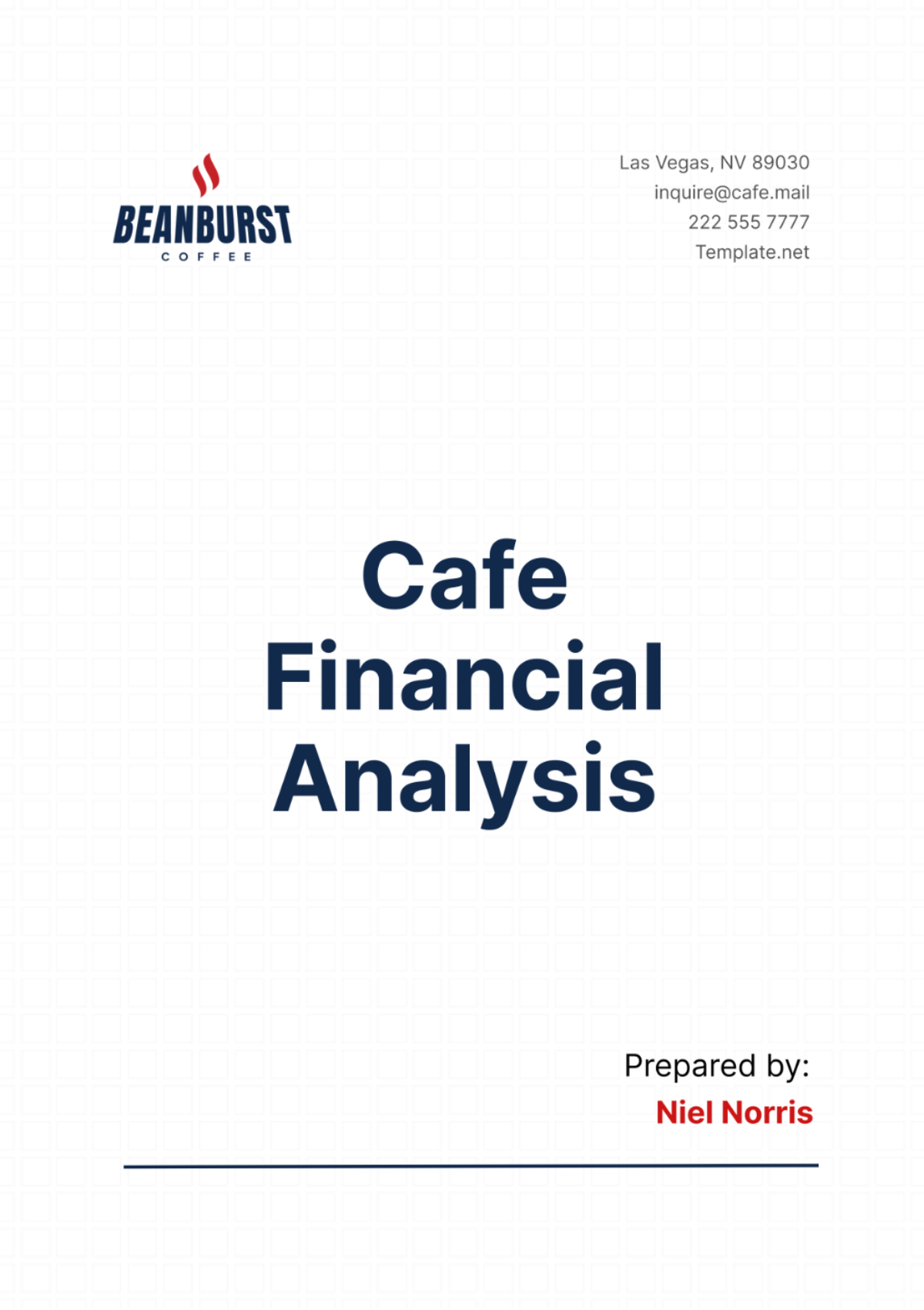 Cafe Financial Analysis Template - Edit Online & Download