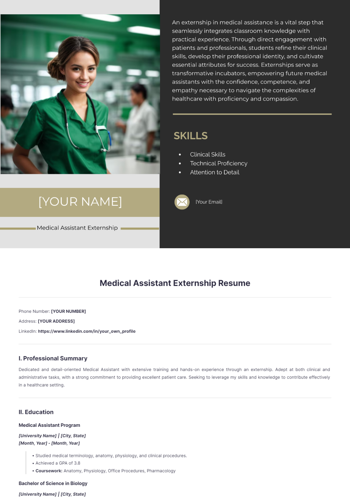 Medical Assistant Externship Resume - Edit Online & Download