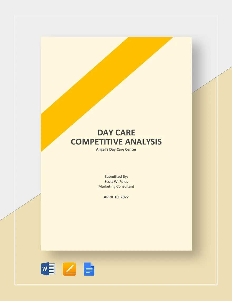 Day Care Competitive Analysis Template
