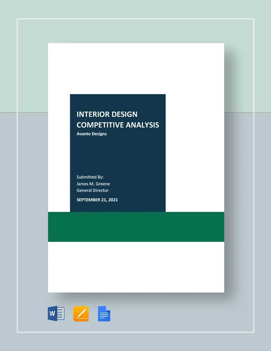 Interior Design Competitive Analysis Template