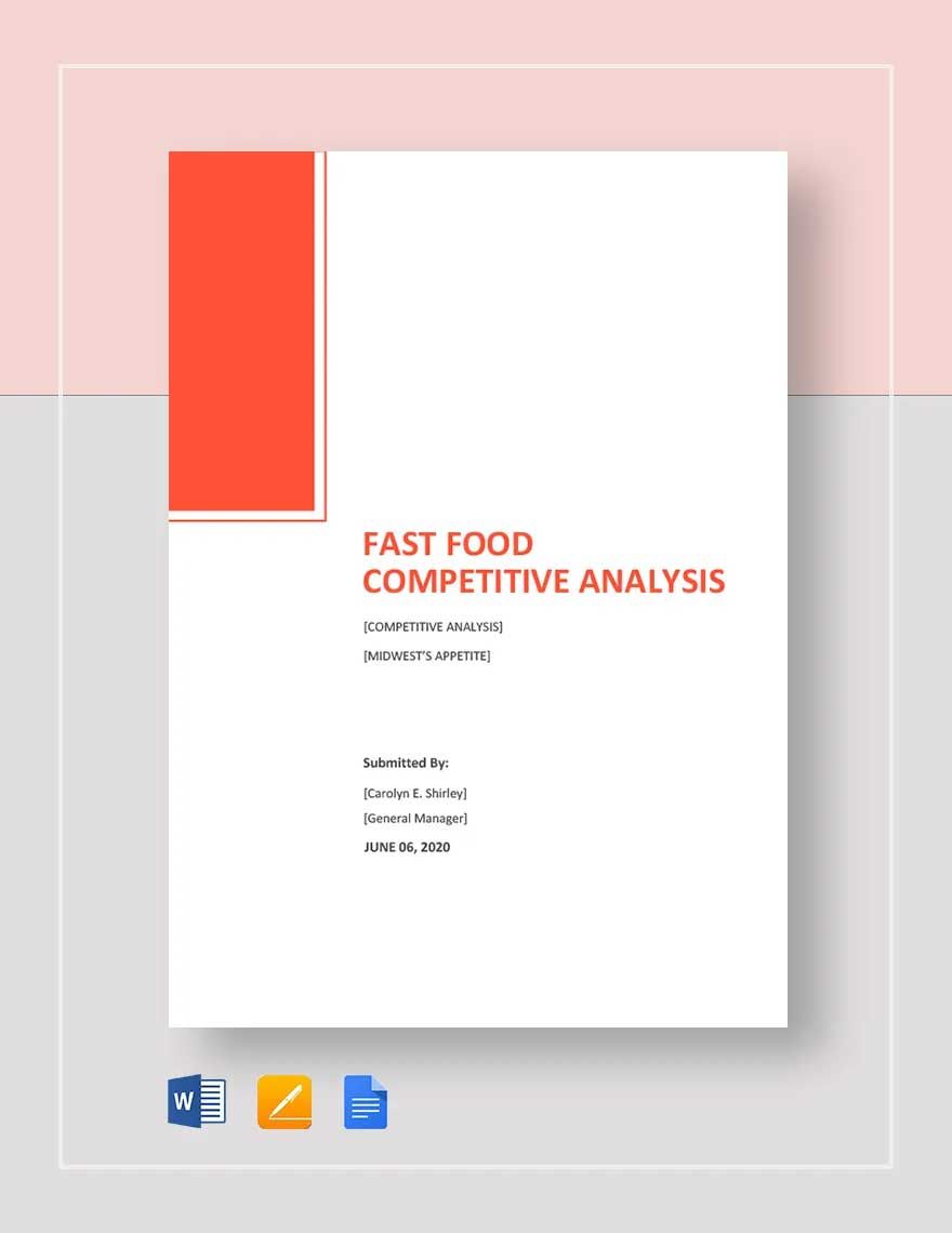 Fast Food Competitive Analysis Template