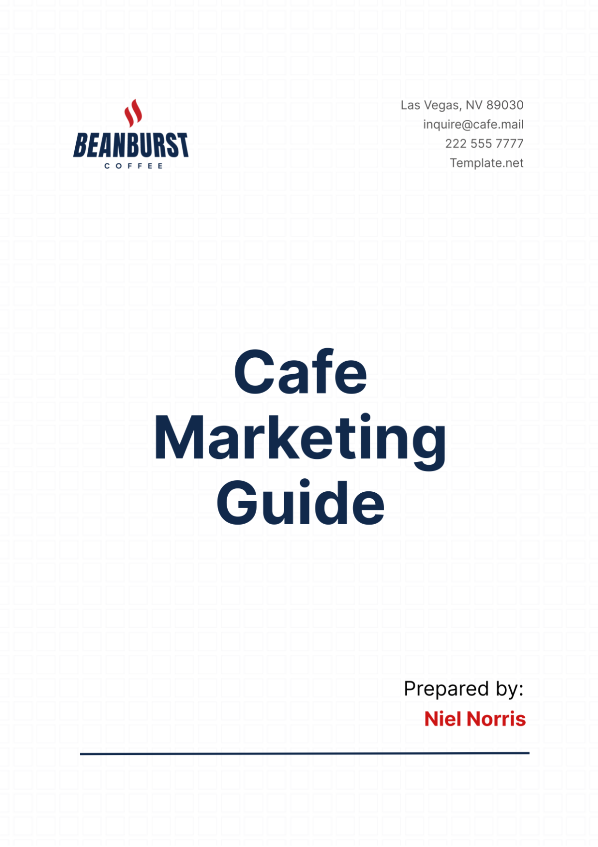 Cafe Marketing Guide Template - Edit Online & Download