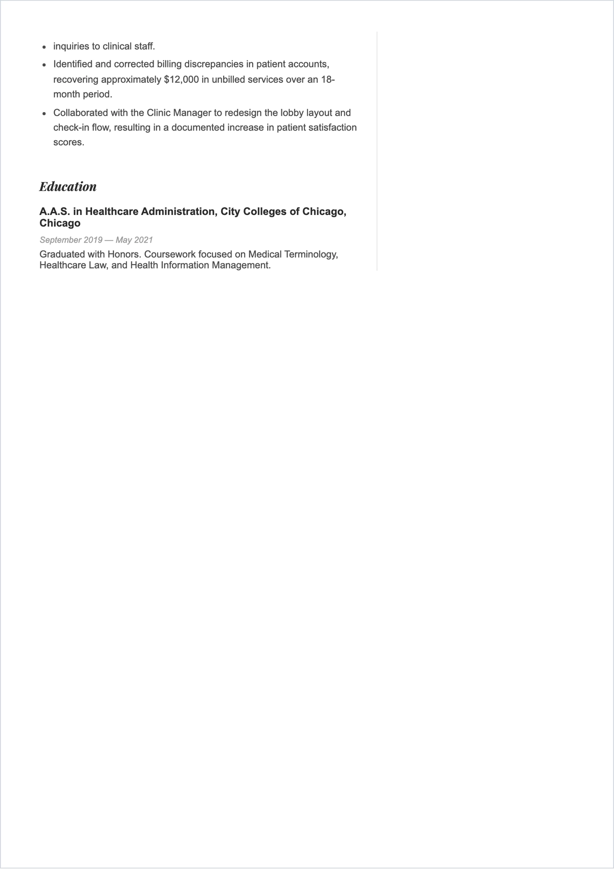 Free Medical Administrative Assistant ATS Resume Template