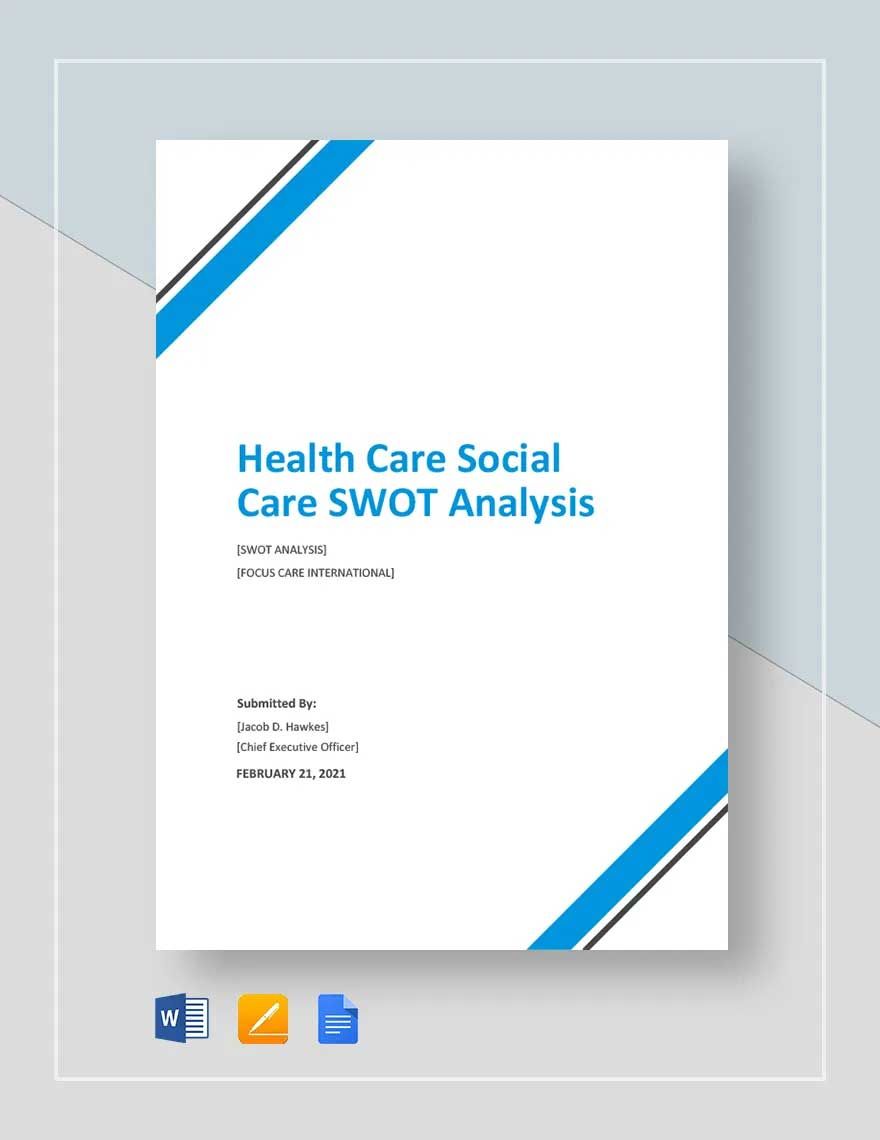 Health Care/Social Care SWOT Analysis Template