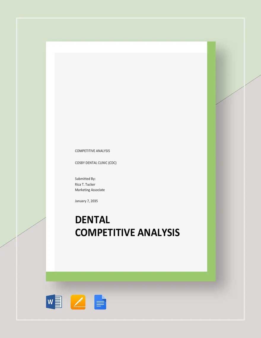 Dental Competitive Analysis Template
