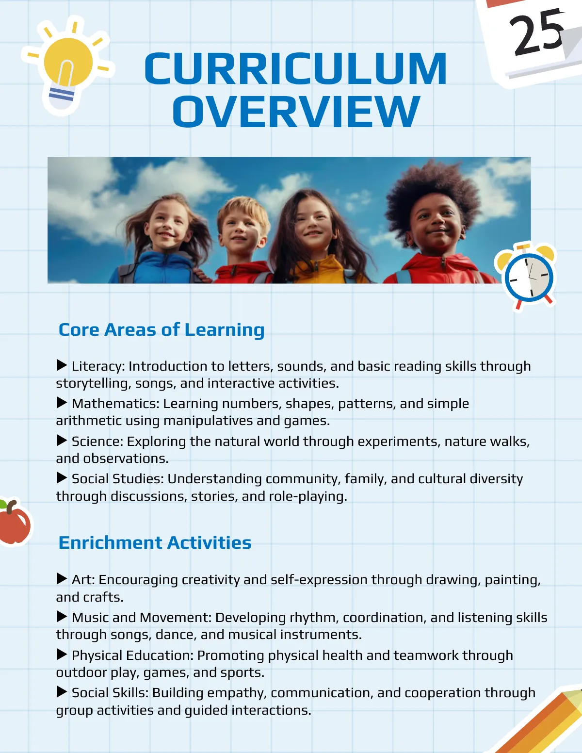 Free Kindergarten Portfolio Template to Edit Online