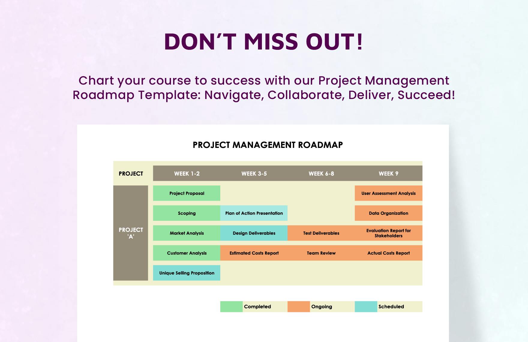  Project Management Roadmap Template