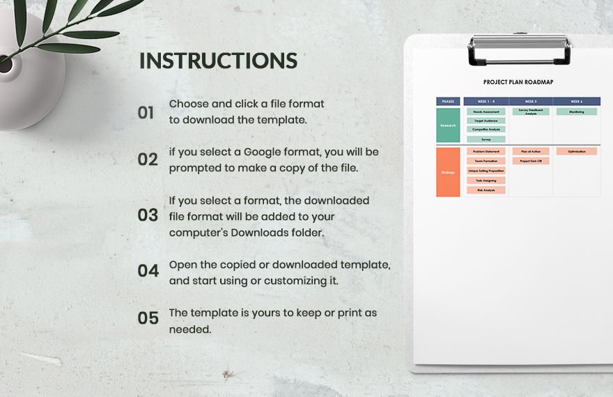 Project Plan Roadmap Template - Download in Word, Google Docs, Excel ...