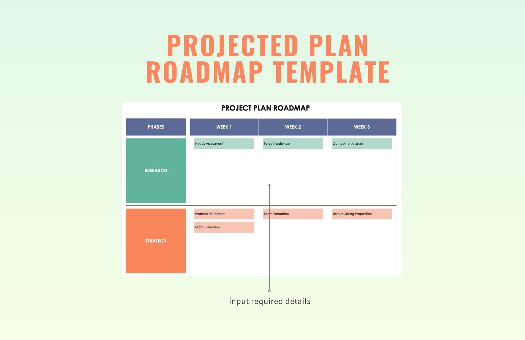 Projected Plan Roadmap Template