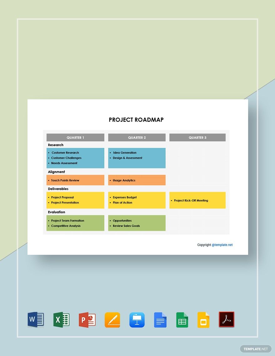 Simple Project Roadmap Template