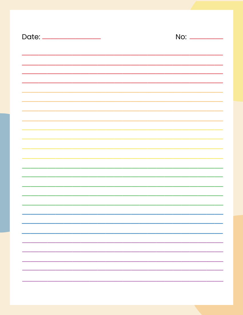 Colored Lined Paper