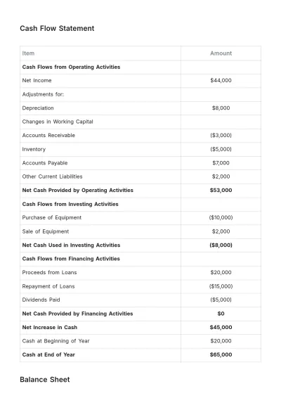 Free Cafe Annual Statement Template to Edit Online